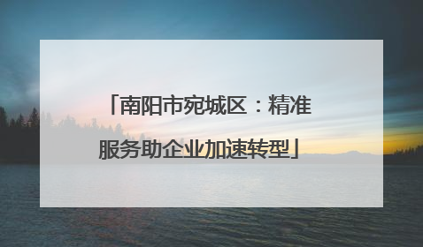 南阳市宛城区：精准服务助企业加速转型