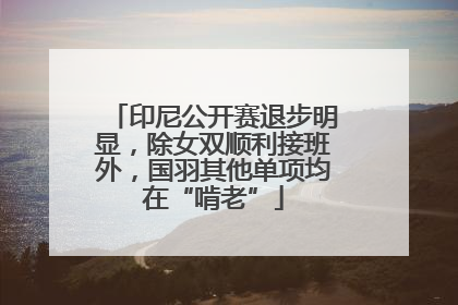 印尼公开赛退步明显，除女双顺利接班外，国羽其他单项均在“啃老”