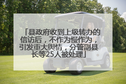 县政府收到上级转办的信访后，不作为慢作为，引发重大舆情，分管副县长等25人被处理