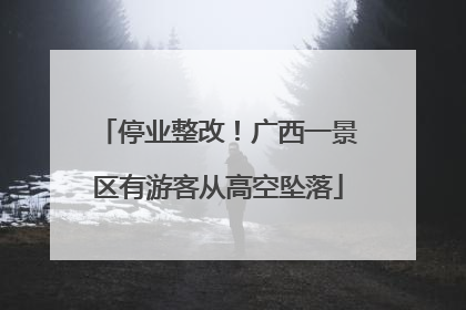 停业整改！广西一景区有游客从高空坠落