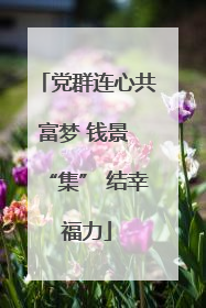 党群连心共富梦 钱景 “集” 结幸福力