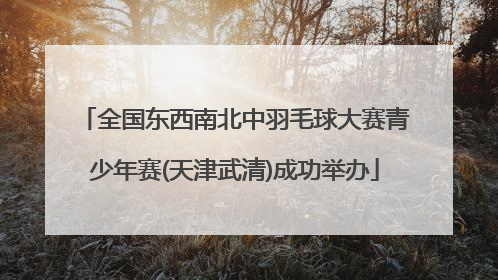 全国东西南北中羽毛球大赛青少年赛(天津武清)成功举办