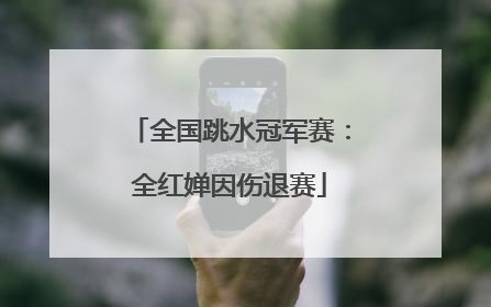 全国跳水冠军赛：全红婵因伤退赛