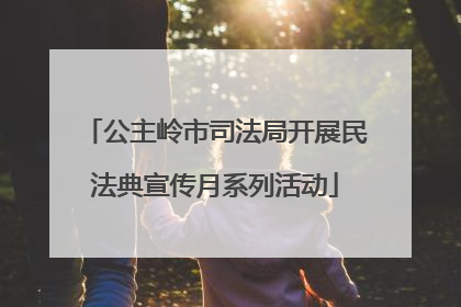 公主岭市司法局开展民法典宣传月系列活动