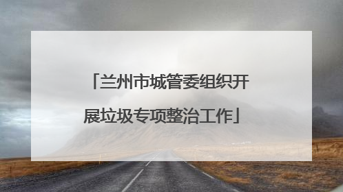 兰州市城管委组织开展垃圾专项整治工作