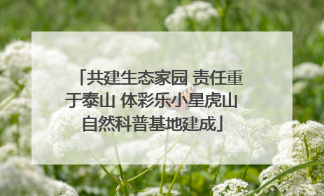 共建生态家园 责任重于泰山 体彩乐小星虎山自然科普基地建成
