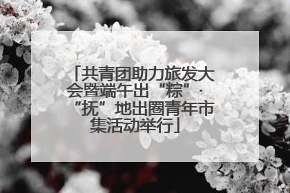 共青团助力旅发大会暨端午出“粽”·“抚”地出圈青年市集活动举行