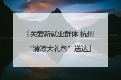 关爱新就业群体 杭州“清凉大礼包”送达