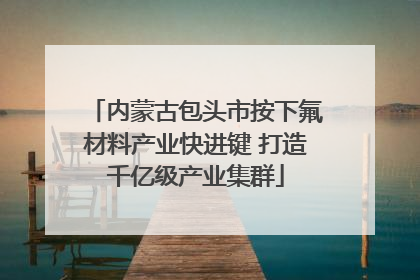 内蒙古包头市按下氟材料产业快进键 打造千亿级产业集群