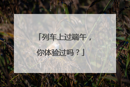 列车上过端午，你体验过吗？