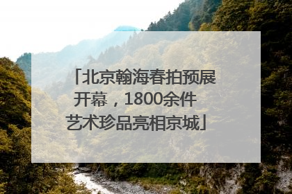 北京翰海春拍预展开幕，1800余件艺术珍品亮相京城