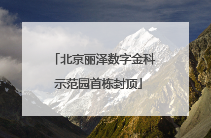 北京丽泽数字金科示范园首栋封顶