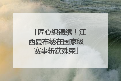 匠心织锦绣！江西夏布绣在国家级赛事斩获殊荣
