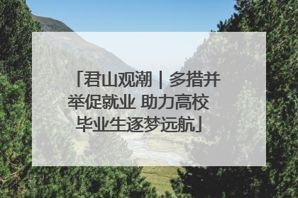 君山观潮｜多措并举促就业 助力高校毕业生逐梦远航