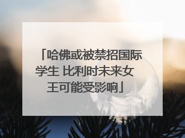 哈佛或被禁招国际学生 比利时未来女王可能受影响