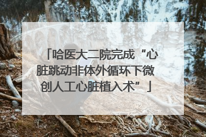 哈医大二院完成“心脏跳动非体外循环下微创人工心脏植入术”