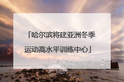 哈尔滨将建亚洲冬季运动高水平训练中心