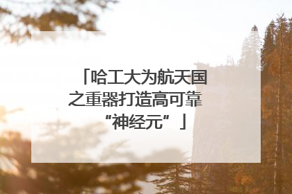 哈工大为航天国之重器打造高可靠“神经元”