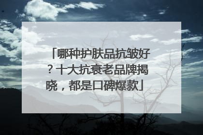 哪种护肤品抗皱好？十大抗衰老品牌揭晓，都是口碑爆款