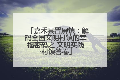 嘉禾县晋屏镇：解码全国文明村镇的幸福密码之 文明实践·村镇答卷