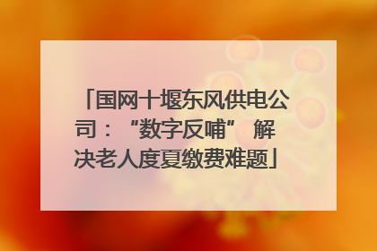 国网十堰东风供电公司：“数字反哺” 解决老人度夏缴费难题