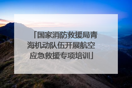 国家消防救援局青海机动队伍开展航空应急救援专项培训