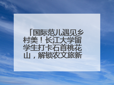 国际范儿遇见乡村美！长江大学留学生打卡石首桃花山，解锁农文旅新玩法！
