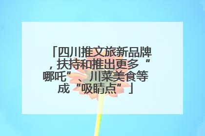 四川推文旅新品牌，扶持和推出更多“哪吒”、川菜美食等成“吸睛点”