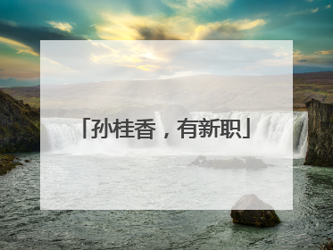 孙桂香，有新职