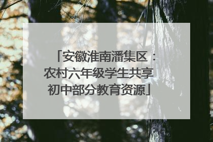 安徽淮南潘集区：农村六年级学生共享初中部分教育资源