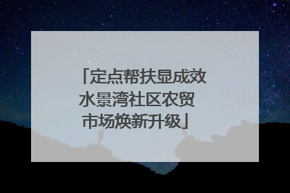 定点帮扶显成效 水景湾社区农贸市场焕新升级