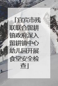 宜宾市残联联合留耕镇政府深入留耕镇中心幼儿园开展食堂安全检查