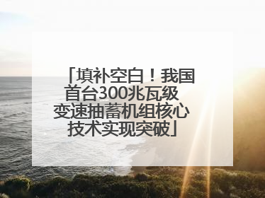 填补空白！我国首台300兆瓦级变速抽蓄机组核心技术实现突破
