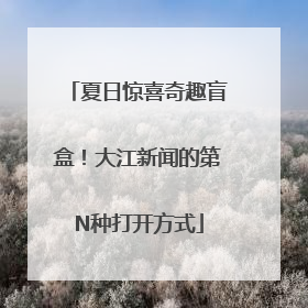 夏日惊喜奇趣盲盒！大江新闻的第N种打开方式