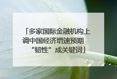 多家国际金融机构上调中国经济增速预期 “韧性”成关键词