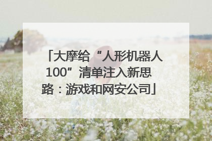 大摩给“人形机器人100”清单注入新思路：游戏和网安公司
