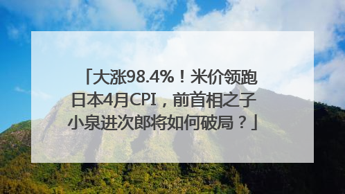大涨98.4%！米价领跑日本4月CPI，前首相之子小泉进次郎将如何破局？