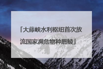 大藤峡水利枢纽首次放流国家濒危物种唇鲮