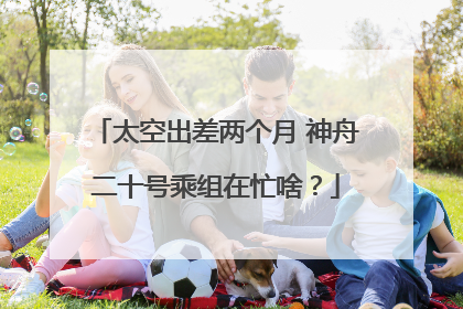 太空出差两个月 神舟二十号乘组在忙啥？