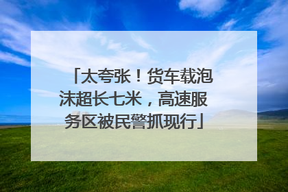 太夸张！货车载泡沫超长七米，高速服务区被民警抓现行