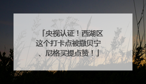 央视认证！西湖区这个打卡点被撒贝宁、尼格买提点赞！
