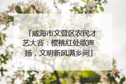 威海市文登区农民才艺大赛：樱桃红处歌声扬，文明新风满乡间
