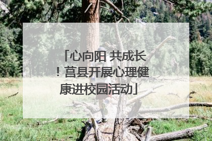 心向阳 共成长！莒县开展心理健康进校园活动