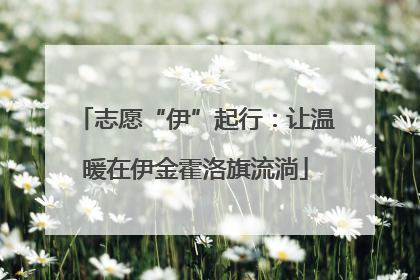志愿“伊”起行：让温暖在伊金霍洛旗流淌