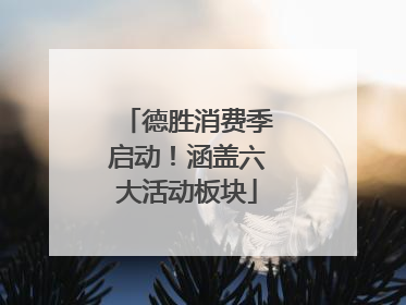 德胜消费季启动！涵盖六大活动板块
