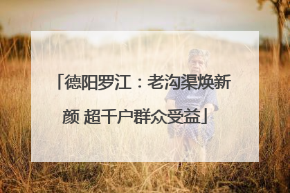 德阳罗江：老沟渠焕新颜 超千户群众受益