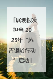 展现银发担当 2025年“苏青银龄行动”启动