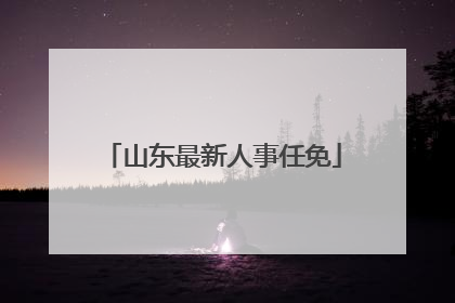 山东最新人事任免