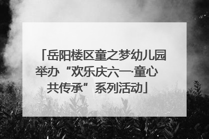 岳阳楼区童之梦幼儿园举办“欢乐庆六一·童心共传承”系列活动