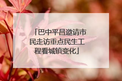巴中平昌邀请市民走访重点民生工程看城镇变化